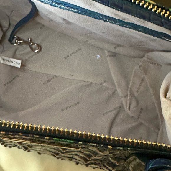 Brahmin Blue Satchel with Gold Accents (Caroline Dragon Melbourne) - Picture 8 of 8
